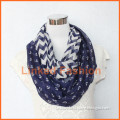 New products 2014 fashion chevron and anchor scarf /infinity scarf /polyester scarf shawl